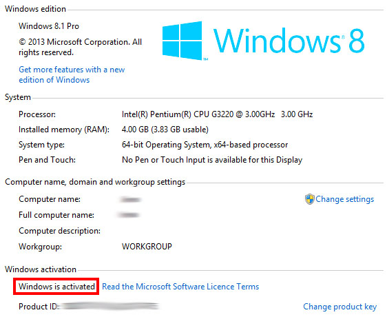 Serial Key Of Windows 8.1